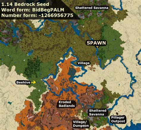 Minecraft 1.16 mountain seeds bedrock. Desert Village on mountain with exposed Dungeon in Shatter ...