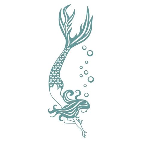 Pin By Cuttabledesigns On Nautical Mermaid Outline Mermaid Tattoos
