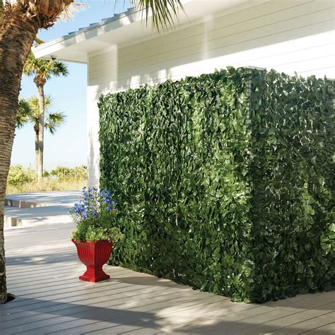 78h Faux Greenery Privacy Screen Outdoor Décor Brylane Home
