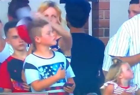 Mom Becomes National Hero When Son Fails To Take Off Hat For The Anthem