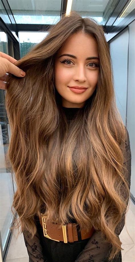 Brown Hair With Coffee Highlights The Next Hair Idea Features Super Stylish Brown Hair The