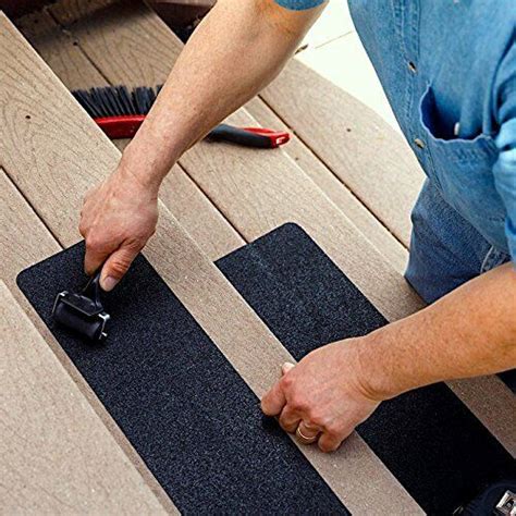 Anti Slip Strips Pre Cut Stair Treads Non Slip Outdoor Grit Tape Black