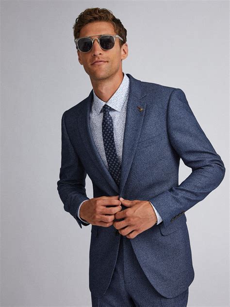 Giacche da abito Abbigliamento Burton Menswear London Texture Skinny Fit Suit Jacket Blazer Uomo