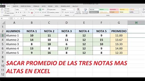 Formula Para Sacar El Promedio De Notas En Excel Design Talk