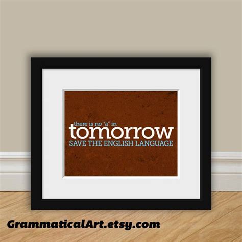 Grammar Poster Tomorrow Proper Spelling English Teacher Ts Etsy