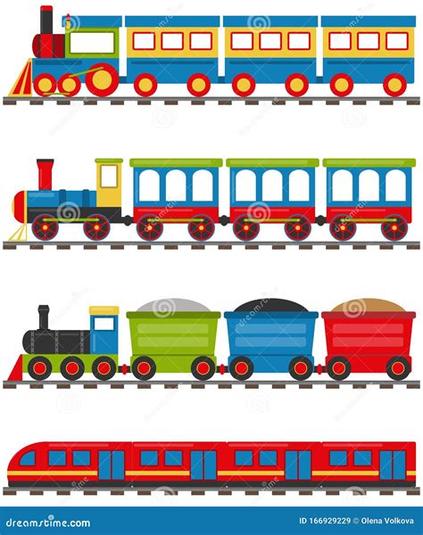 Tren De Caricaturas Con Vagones Un Tren De Dibujos Animados Con