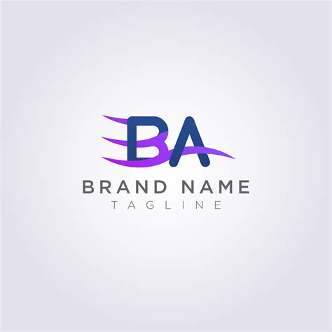 Logo Icon Design Ba Letters With Waves For Your Brand Or Business