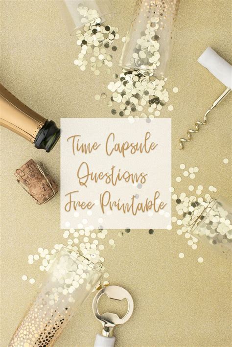 Time Capsule Questions Free Printable Sarah Halstead