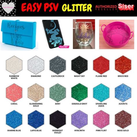 Siser Glitter Easypsv Vinyl 12 X 12 Permanent Etsy