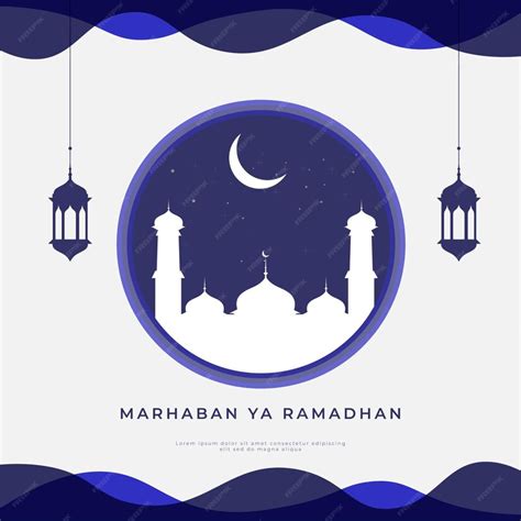 Premium Vector Marhaban Ya Ramadhan Backgroundcovergreeting Card