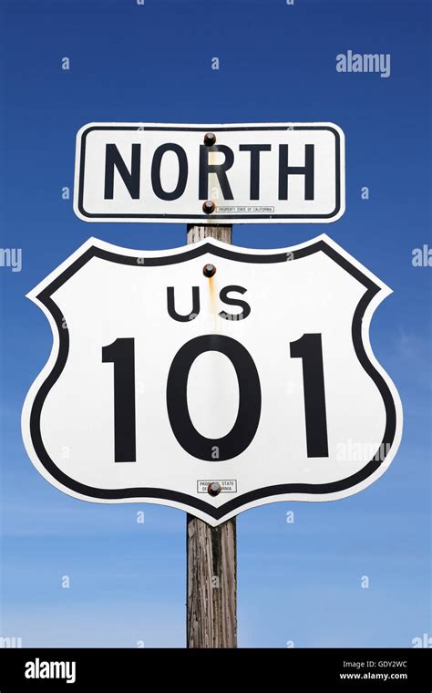 Geography Travel Usa California Highway Us 101 Sign Additional