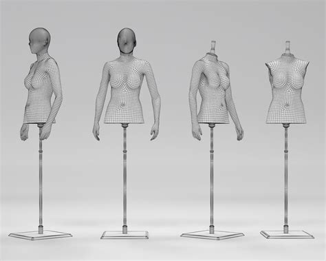 3d Model Women Mannequin Pack Vr Ar Low Poly Cgtrader