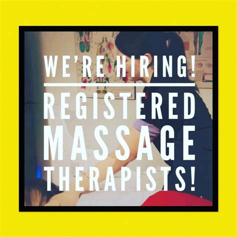 Were Hiring Registered Massage Therapists Sports Medicine And Rehabilitation