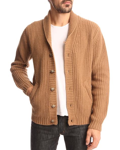 Woolrich Smith Camel Cardigan In Brown For Men Camel Lyst