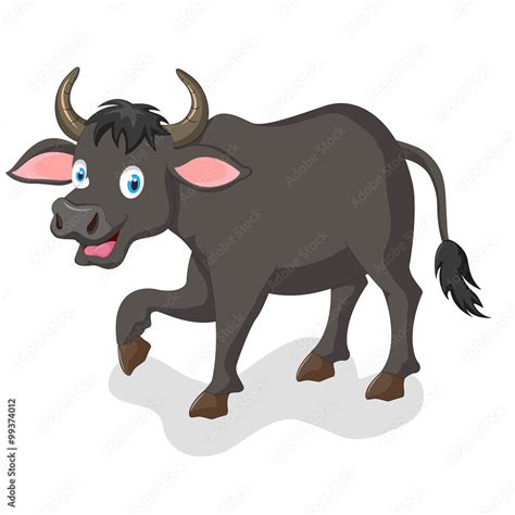 funny buffalo cartoon stock vector adobe stock