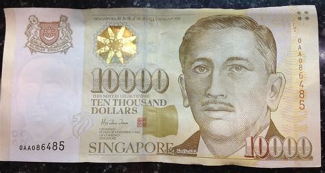 In 1985, the singapore dollar adopted a market oriented approach and was allowed to float, although it freq used: Terence's collections ...: SGD 10,000 anyone? (about USD ...