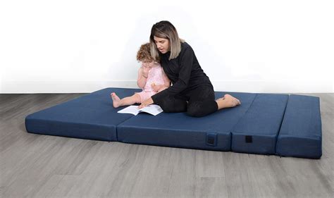 A foldable mattress can fold up into sections for simple storage when not in use. Milliard Tri-Fold Foam Folding Mattress and Sofa Bed for ...
