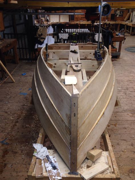 The planks are on and it's time to do the bottom planking. Wooden Boat