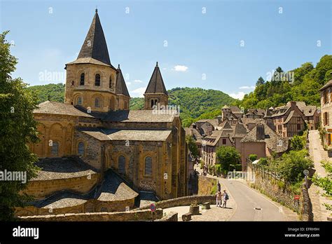 Conques Village France Stock Photo Alamy