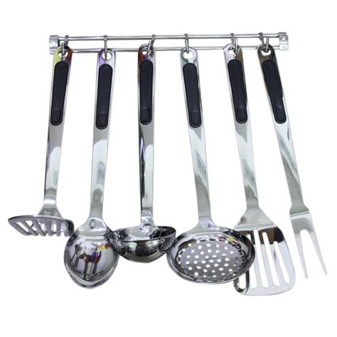 The serverspoon is a versatile, stainless steel spatula. BergHOFF CooknCo Ergo Stainless Steel Kitchen Utensil Set ...