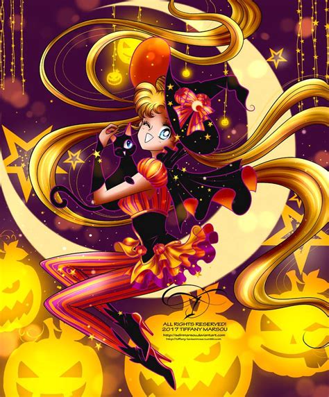 Halloween Moon By Tiffanymarsou Sailor Moon Wallpaper Sailor Moon