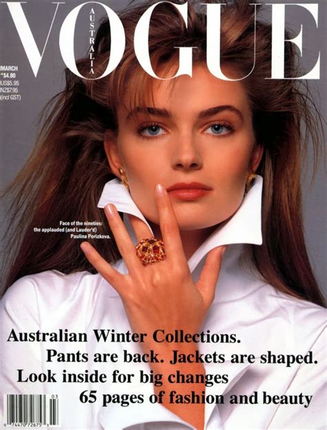 Paulina Porizkova For Vogue Australia March 1989 Paulina Porizkova