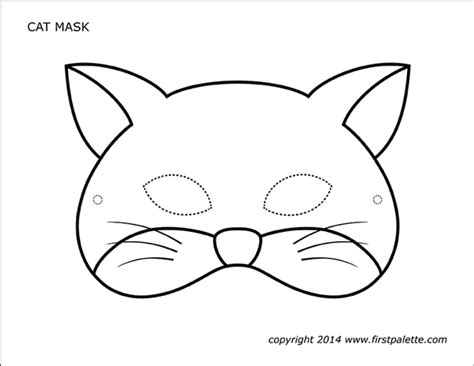 Glue a recycled paper towel roll to the back of your mask 1. Cat Masks | Free Printable Templates & Coloring Pages ...
