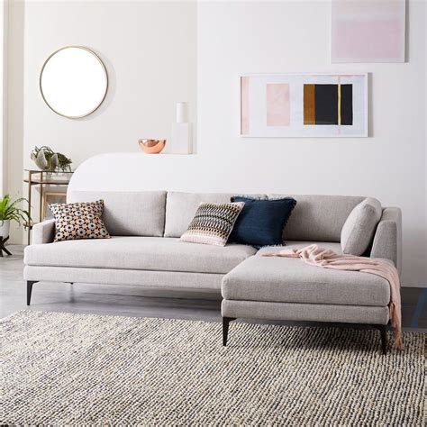 Design a comfortable living space with west elm sofas, which come in a variety of styles. Andes 3-Piece Chaise Sectional | west elm Canada