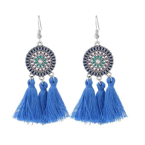 Colorful Fashion Bohemian Earrings Women Long Tassel Fringe Dangle