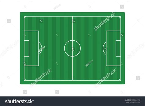 Vector Illustration Green Football Field Soccer Stock Vector Royalty