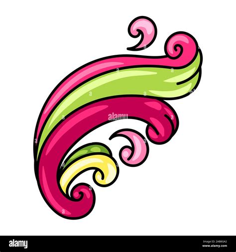 Illustration Of Decorative Swirl Leaf Stock Vector Image And Art Alamy