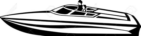 Speed Boat Clipart Black And White Power Boat Clipart Free