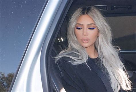 Kim Kardashian Wore The Ultimate Electric Blue Eyeliner Kim