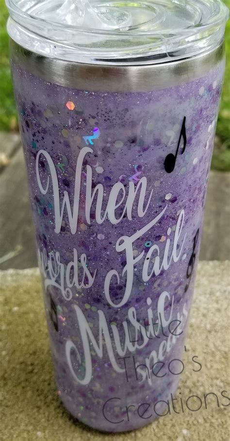 Music Lover Glittered Tumbler/READY TO SHIP/ | Etsy | Glitter tumbler, Tumbler, Tumbler with straw