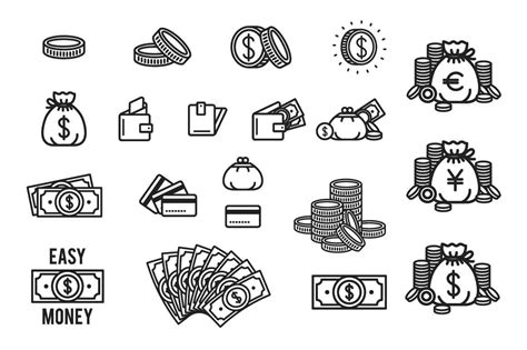 Download icons in all formats or edit them for your designs. 20 Money icon set on white background (128209) | Icons ...