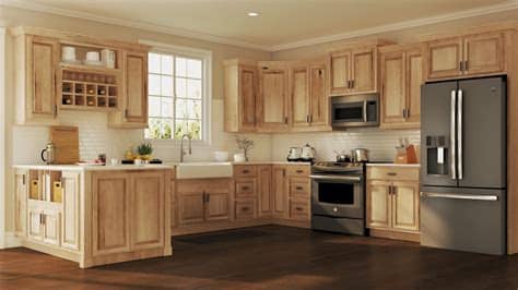 From home depot kitchen faucets to home depot kitchen lighting, here are favorite cheap kitchen upgrade ideas from the home improvement store. Hampton Bath Cabinets in Natural Hickory - Kitchen - The ...