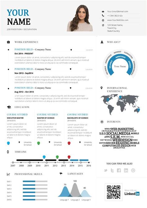 Creative Infographic Resume Download For Word
