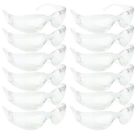 Safe Handler Clear Lens Color Temple Safety Glasses One Size Adult Youth Clear Protective