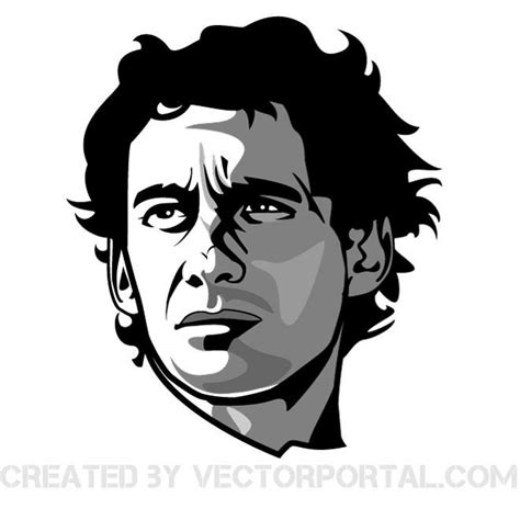 Ayrton Senna Formula Drawing Formula 1 Face Head Fictional