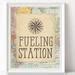 Fueling Station Sign Travel Compass Around The World Party Sign Baby Shower Decorations