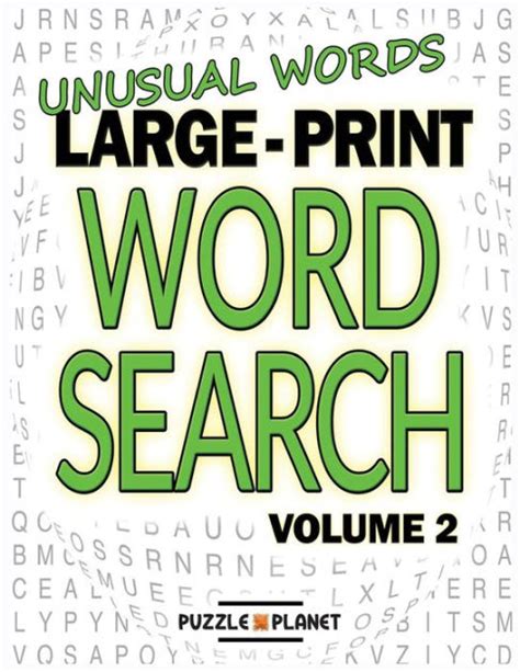 Unusual Words Large Print Word Search Volume 2 Word Search Puzzle