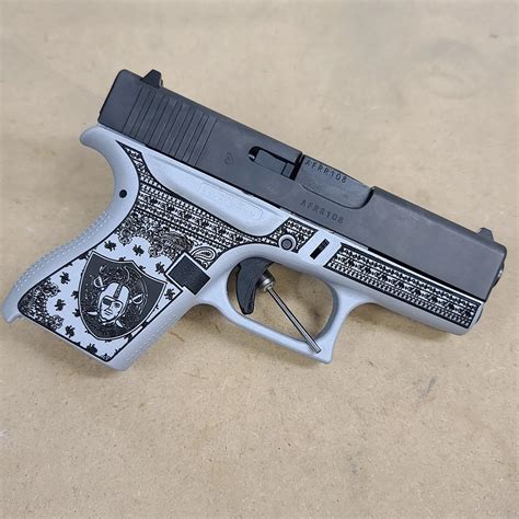 We Cerakoted This Glock 43 Frame In Crushed Silver Cerakote And Then