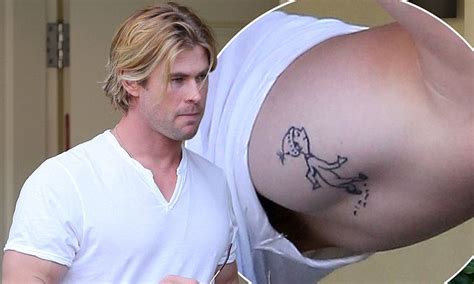 Here we have provided some 14 sample images about chris hemsworth tattoo including images, pictures, photos. Chris Hemsworth shows off bulging biceps after a business ...