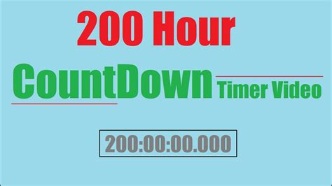 200 Hours Countdown Video Largest Timer Ever Youtube