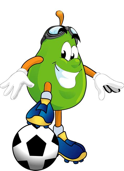 Image for Pear Playing Football Health Clip Art ...