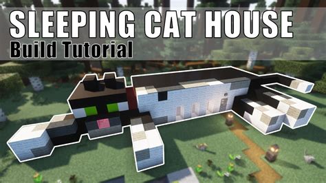 Cat House Minecraft How To Build A Cute Sleeping Cat House Youtube