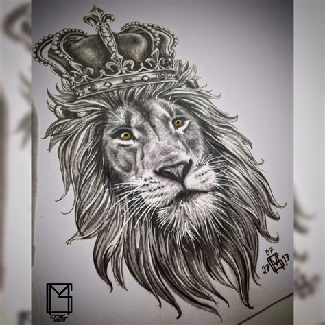 Lion Crown Tattoo Leão Com Coroa Tatuagem Leo Lion Tattoos Mens Lion