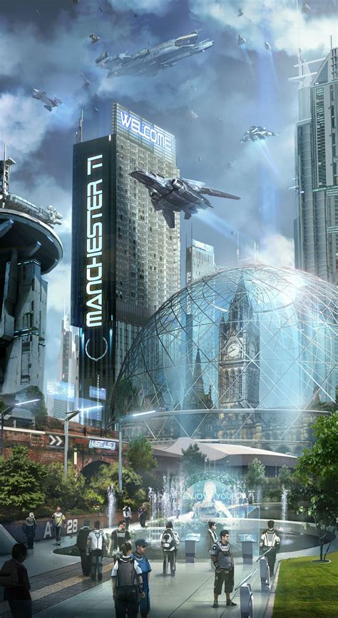 Futuristic Architecture Cyberpunk City Futuristic City