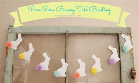 Easter Bunny Tails Roundup Easter Placemats Pom Pom Bunnies Easter