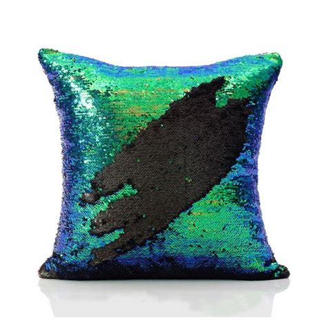 Mermaid Pillow Cover Mermaid Tail Change Color Sequins Cushion Inverted